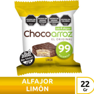 Alfajor Chocoarroz Limon 22 GR