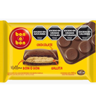 Chocolate Bon O Bon con Galleta X160gr