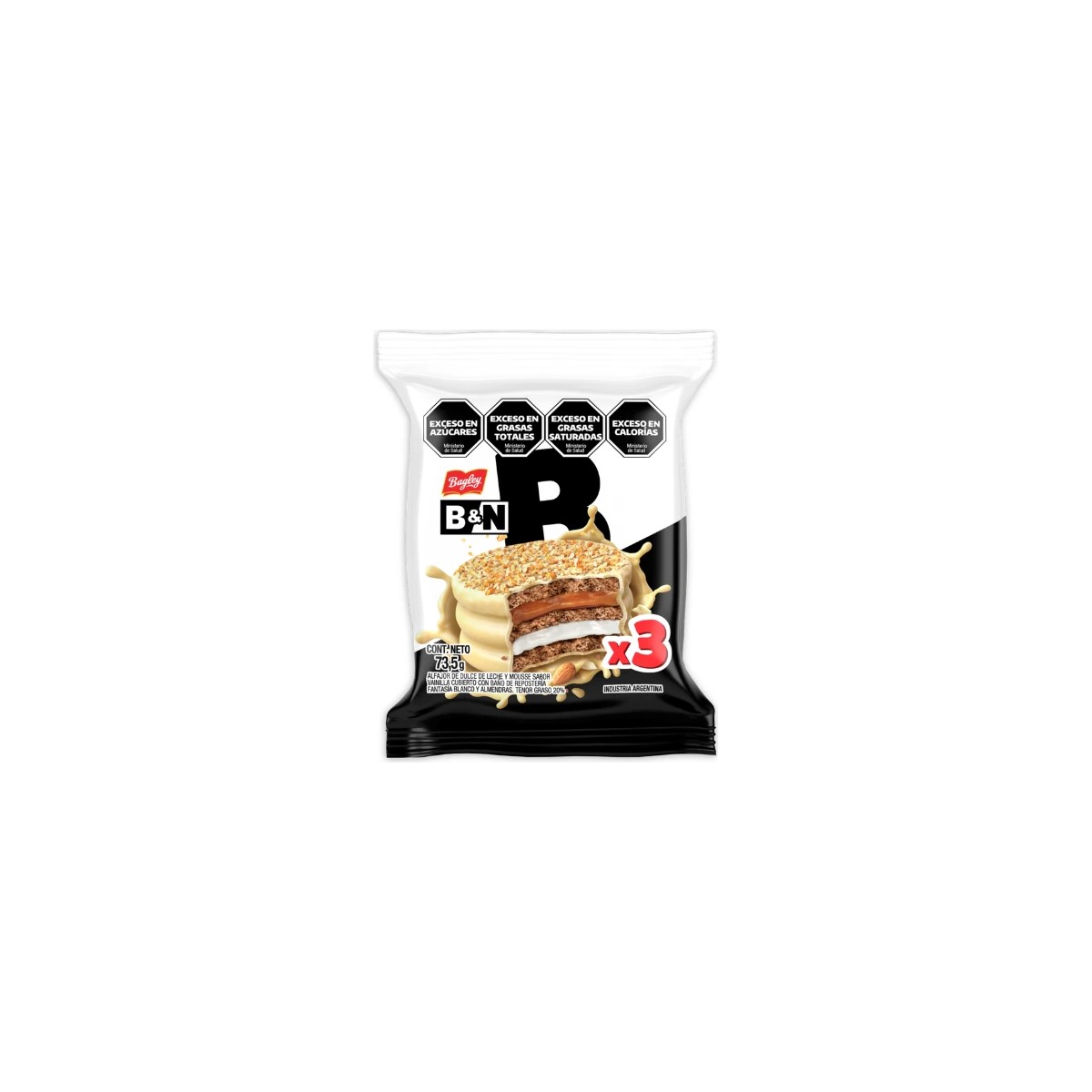 Alfajor ByN Blanco Triple (73,5g)