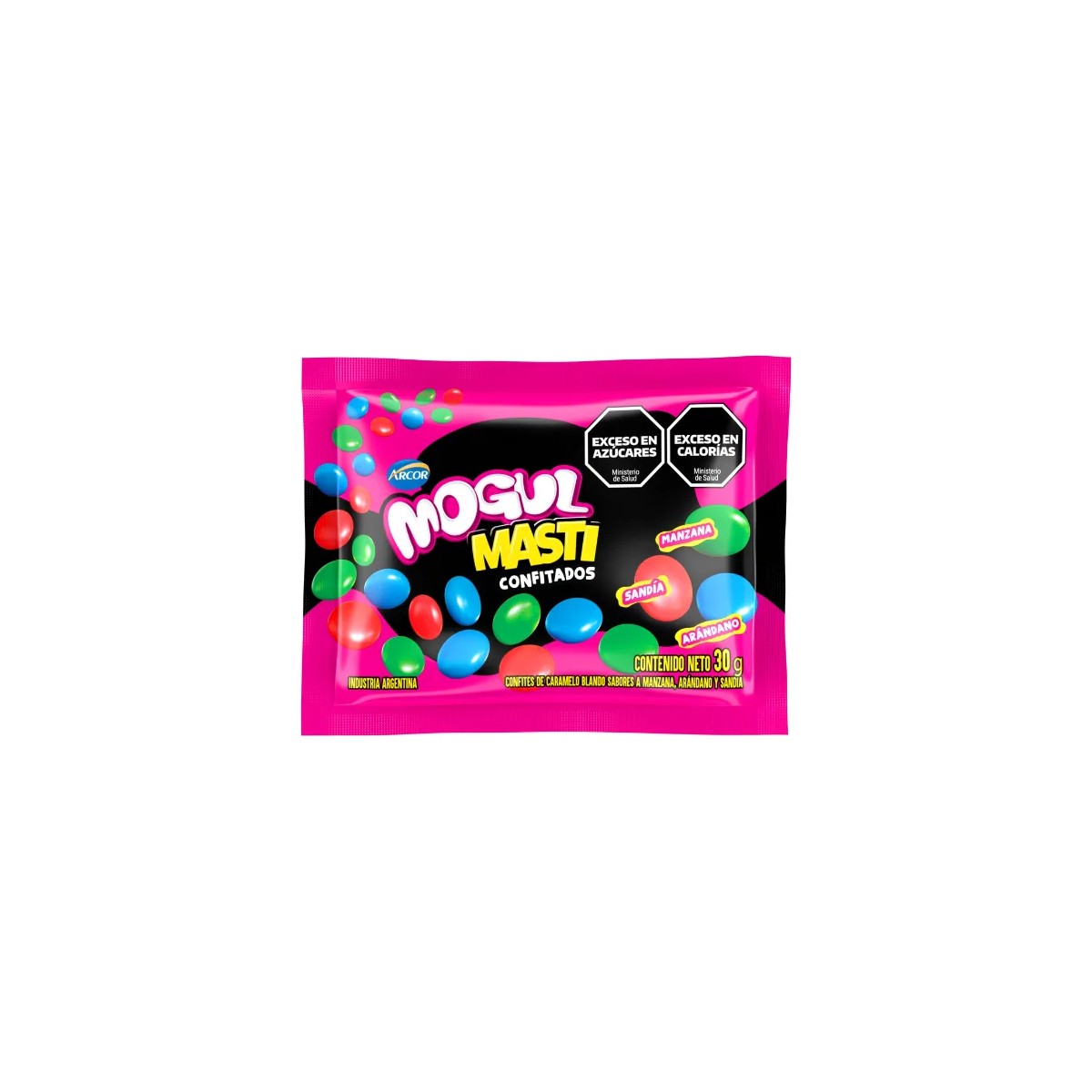 Caramelos Masticables Confitados Mogul sabor Manzana, Arandanos y Sandía (30g)