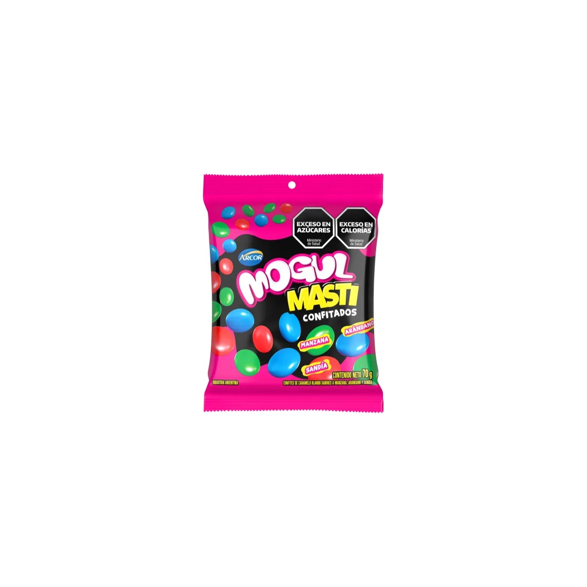 Caramelos Masticables Confitados Mogul sabor Manzana, Arandanos y Sandía (70g)