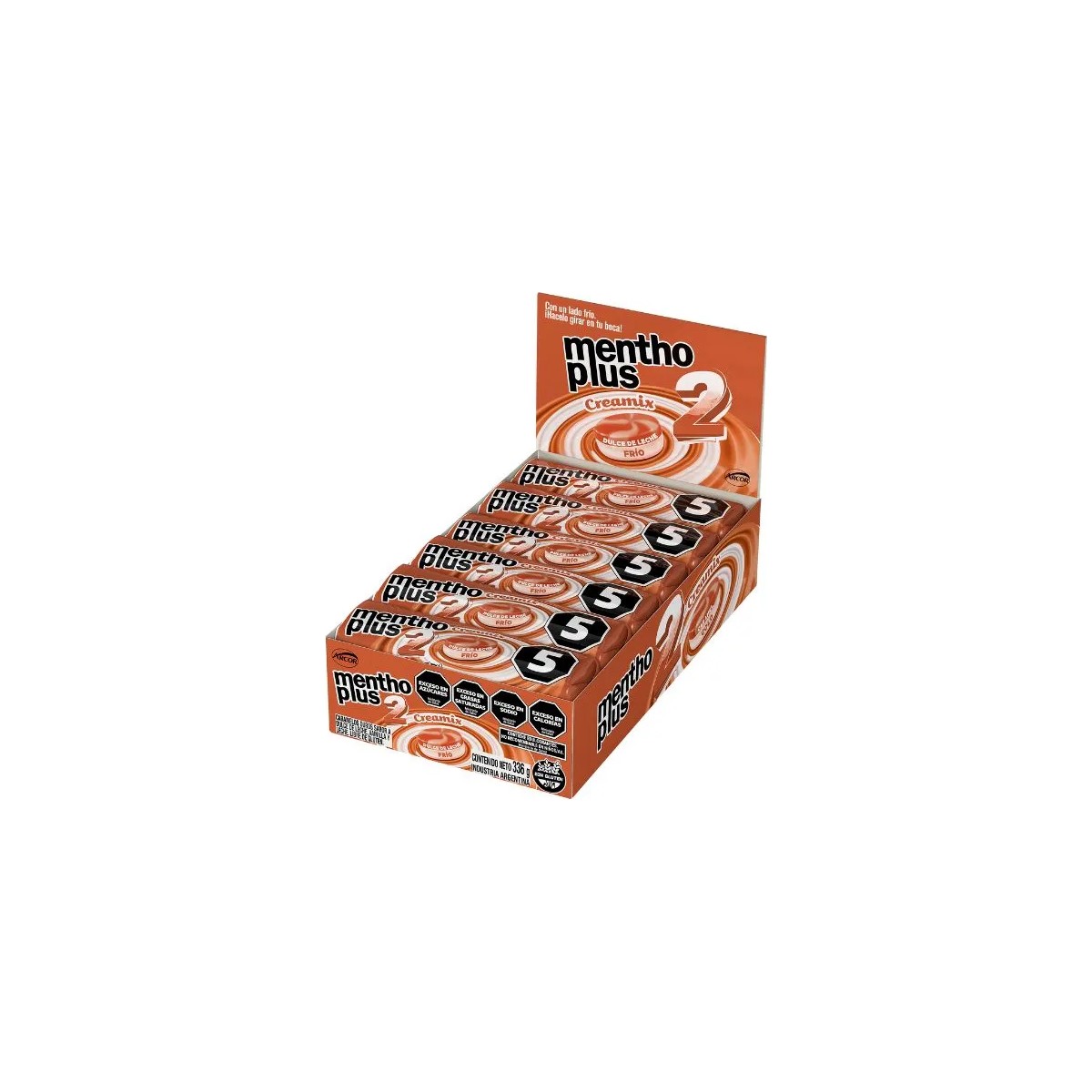 Caramelos Menthoplus 2 sabor Frío y Dulce de Leche (27,2g)