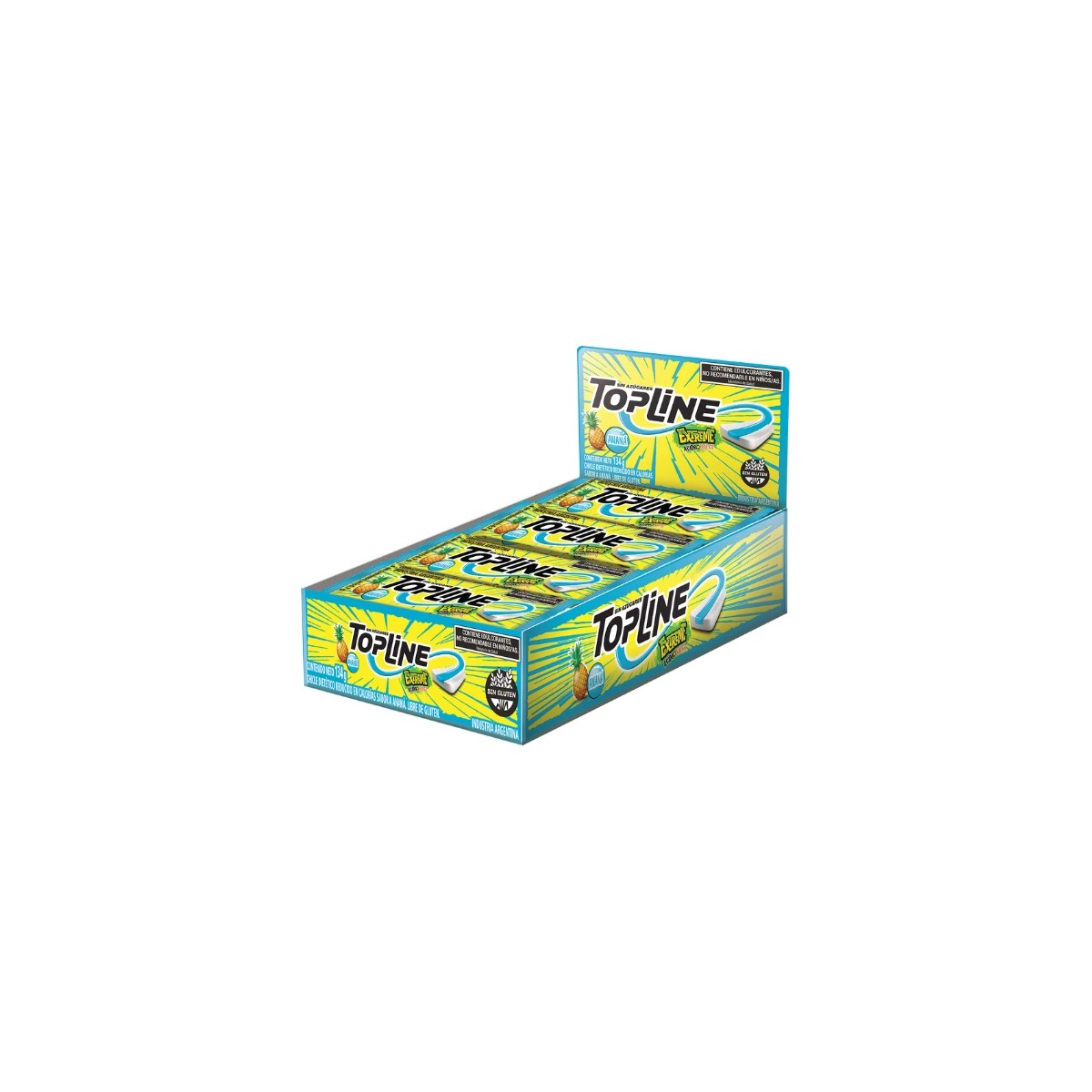 Chicles Topline Extreme sabor Ananá (6,7g)