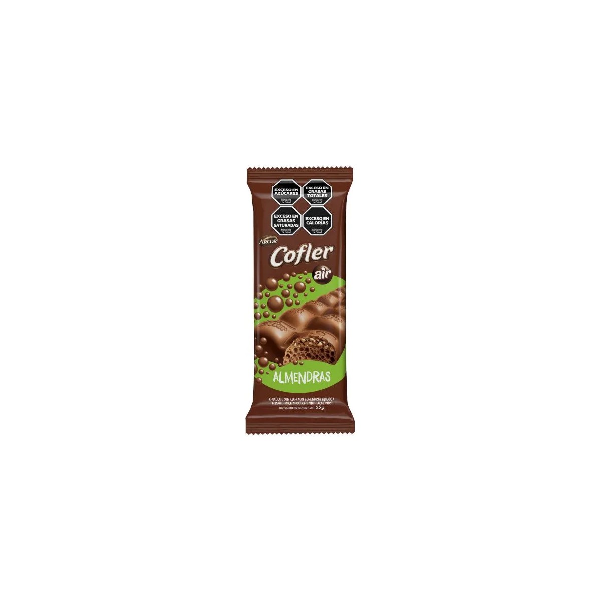 Chocolate Cofler Aireado con Almendras (55g)