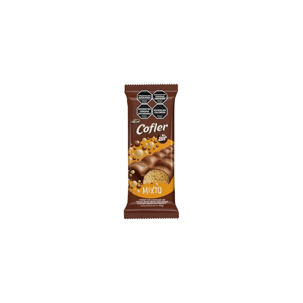 Chocolate Cofler Aireado Mixto (55g)