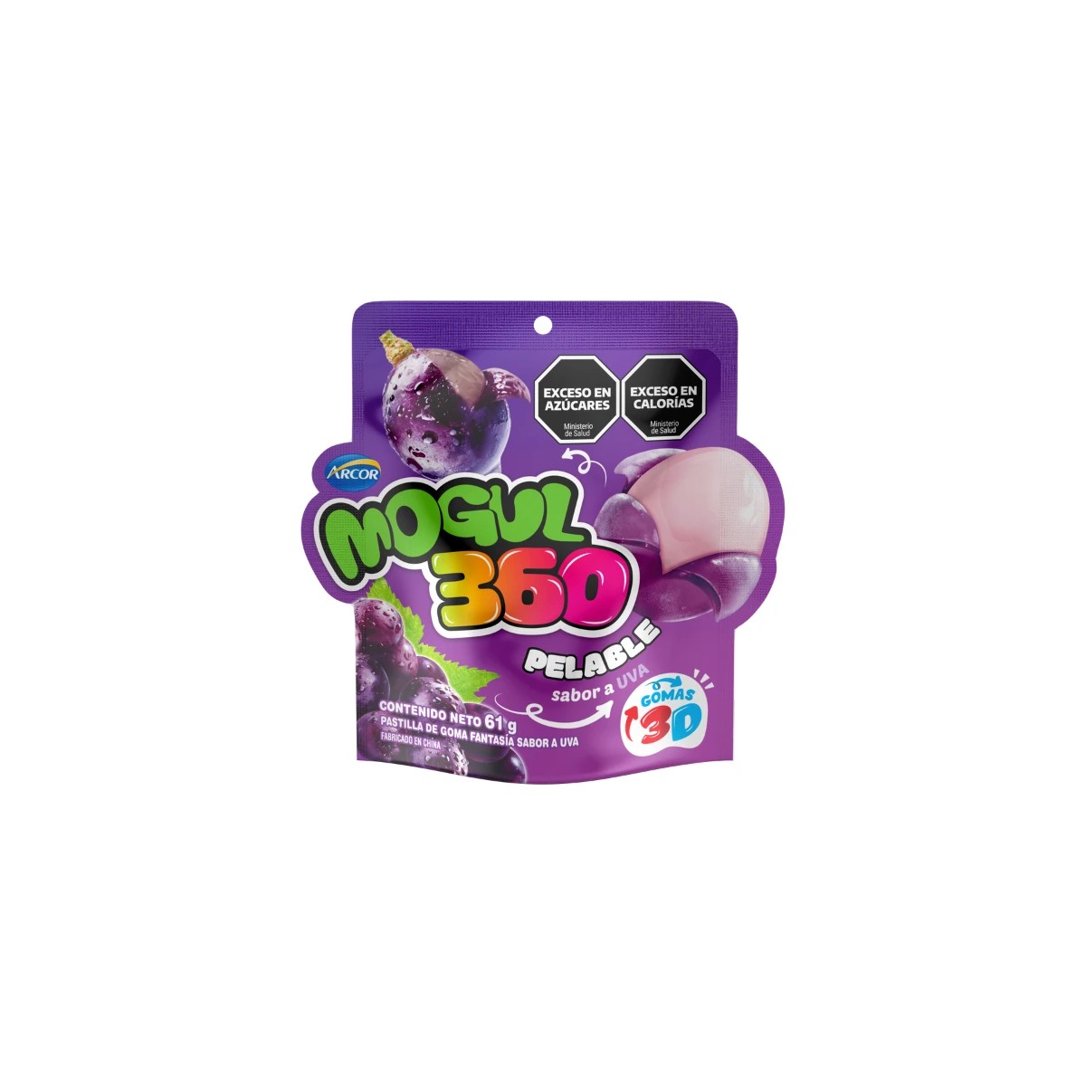 Gomitas Mogul 360 Pelable sabor Uva (61g)